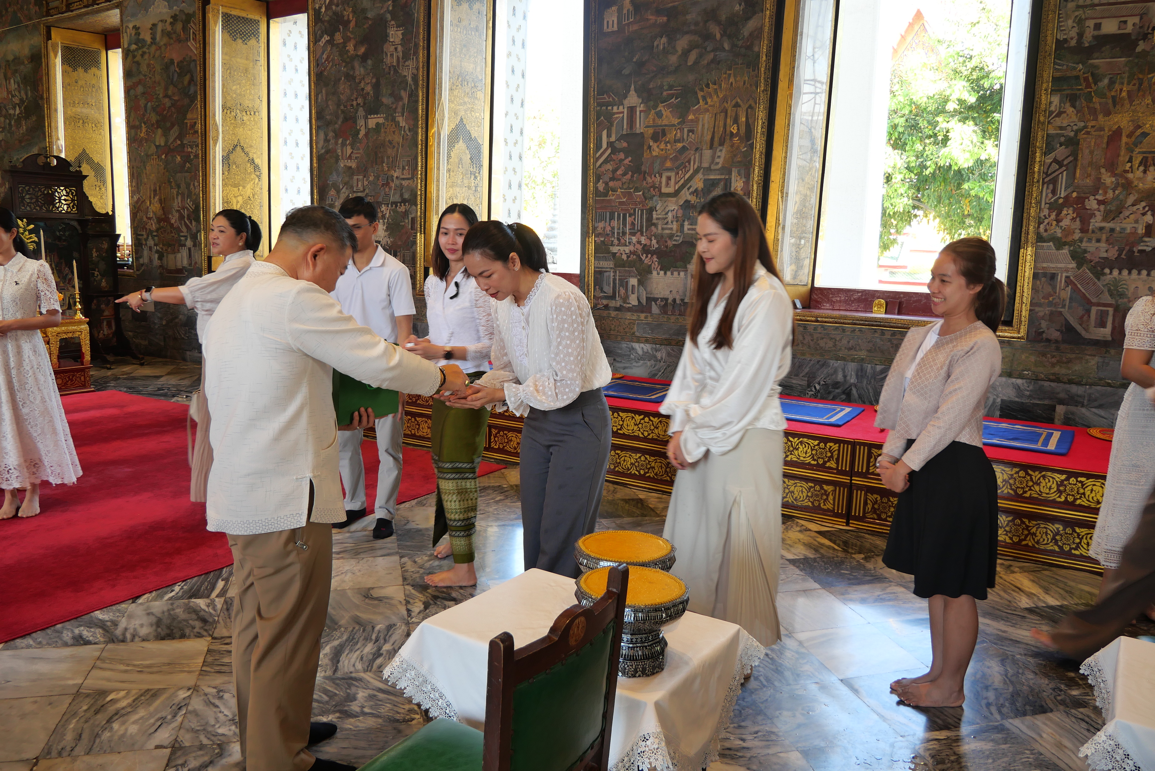 title - ปลัดกระทรวงเกษตรและสหกรณ์ พร้อมด้วยคณะผู้จัดเตรียมงานพระราชพิธีพืชมงคลจรดพระนังคัลแรกนาขวัญ ประจำปี ๒๕๖๙ ทำบุญถวายผ้าไตรและเครื่องไทยธรรม